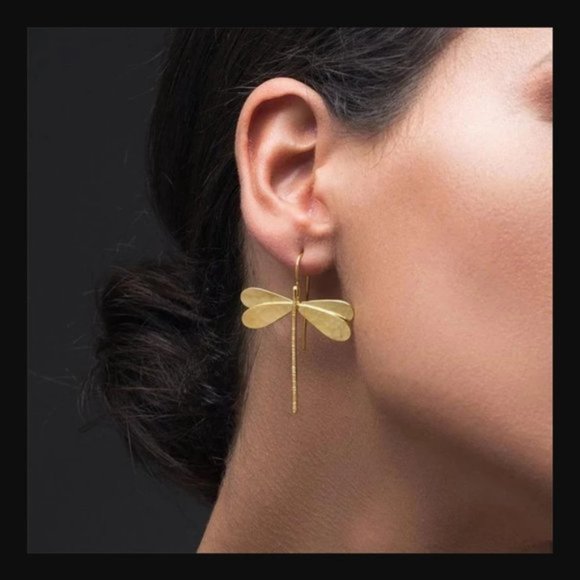 Dragonfly Drop Earrings - Picture 6 of 10